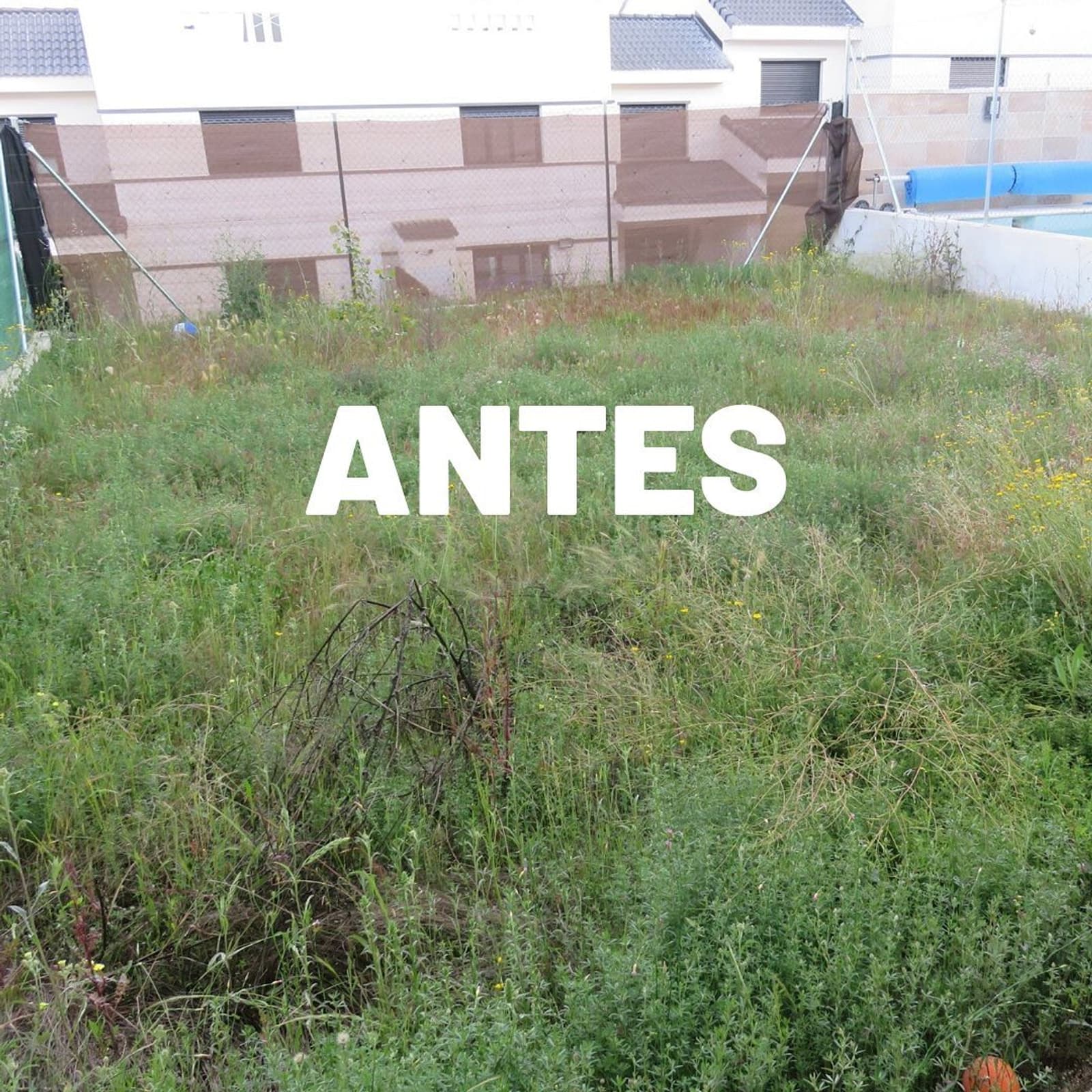 Reforma patio 1 en Madrid — antes y después — antes