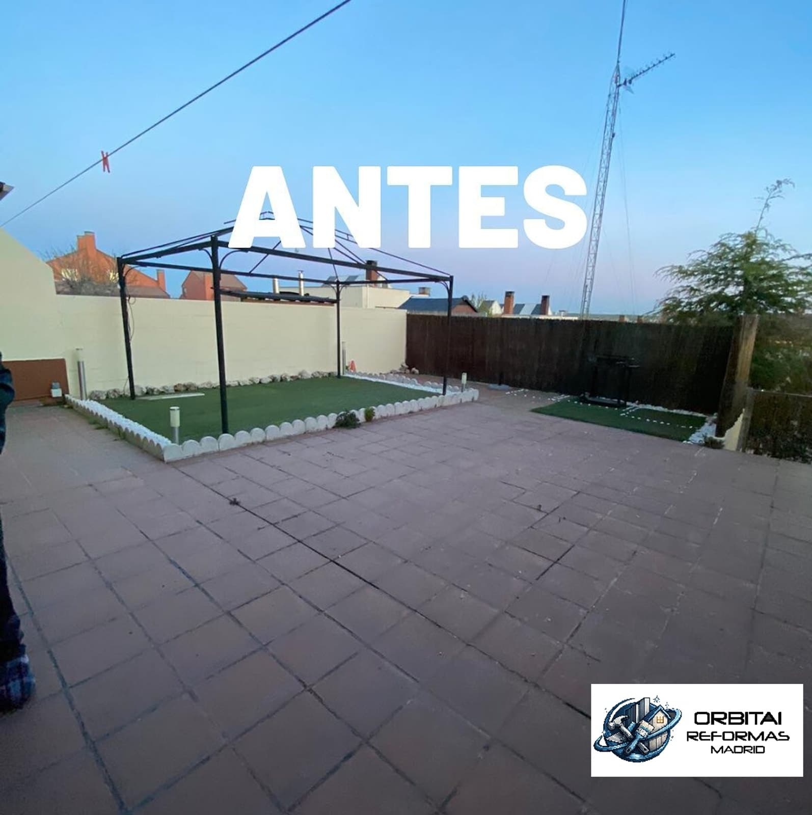 Reforma patio 2 en Madrid — antes y después — antes