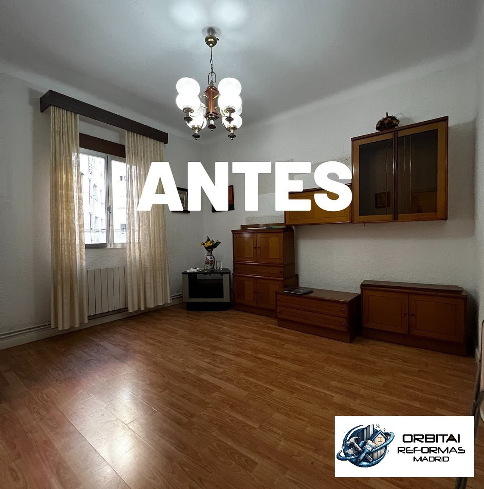 Reforma salón 2 en Madrid — antes y después — antes